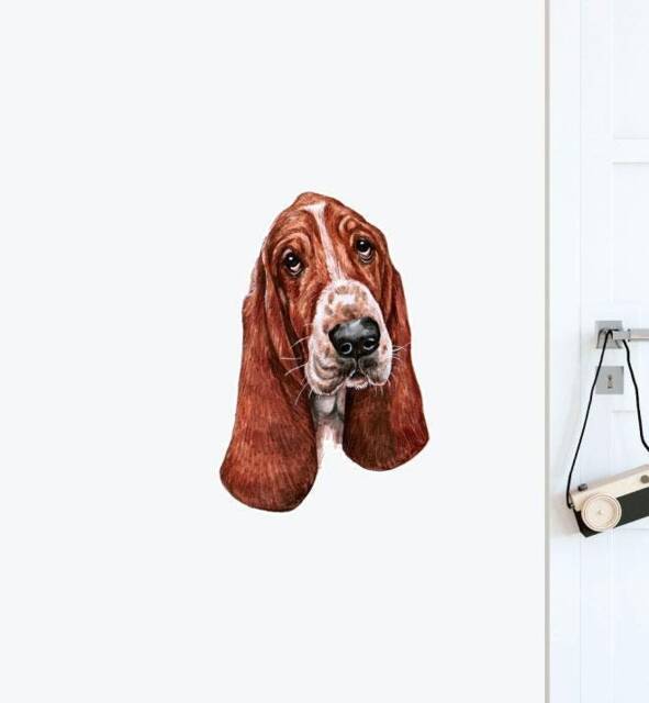 Retired Bloodhound Wall Sticker Decal - Dogs & Pets Stickers, Art, Decals, Kids Animals Decals