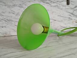 Vintage Upcycled Pendant Lamp/Made From A Glass Funnel Green, Small