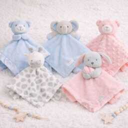 Personalised Baby Comforter Embroidered Animal Lovey, Soft Plush Toy - thumbnail 1