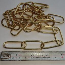Antique Gothic Look Metal Chandelier Or Pendant Light Chain 0.97M 4cm Links Chains Lamp Parts Components Restoration Chrome Brass Copper UK - thumbnail 3