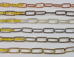 Antique Gothic Look Metal Chandelier Or Pendant Light Chain 0.97M 4cm Links Chains Lamp Parts Components Restoration Chrome Brass Copper UK - thumbnail 1