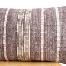 "Vintage Hmong Batik Pillow Cover Embroidered Ethnic Textile, 12"" X 20" - thumbnail 2