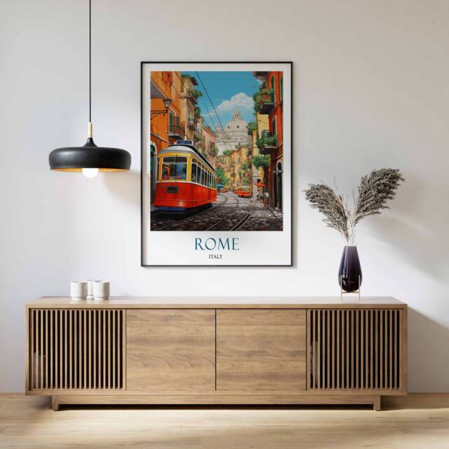 Rome Travel Print, Poster, Italy Wall Art, Decor, Gift, Art Italian Decor - image 1