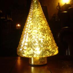 Gorgeous Danish Designed Led Mercury Glass Christmas Tree Lamp, Battery Powered - thumbnail 2