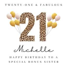 Personalised Bonus Sister 21st Birthday Candle Gift Card Sisters B - thumbnail 4