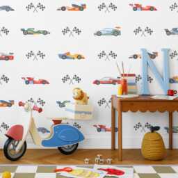 Race Car Wall Decals - Watercolor Art, Kids Room Decal, Boy Nursery Decor, Reusable & Removable Stickers