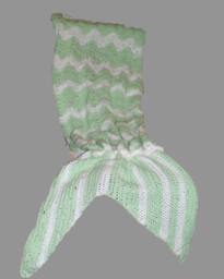Crochet Mermaid Tail Afghan, Mint Chevron Blanket, Adult, Child, Toddler