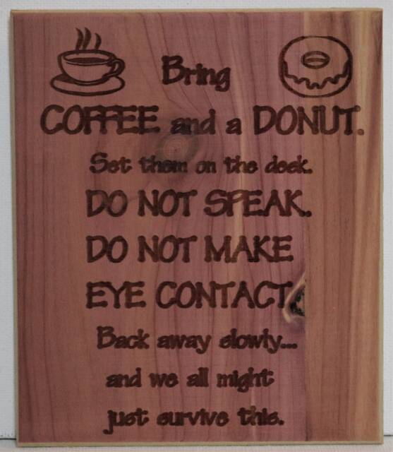 Bring Coffee & A Donut Magnet