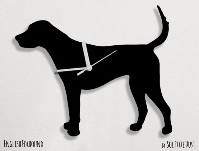 English Foxhound Dog - Wall Clock Silhouette - image 1