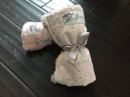 "Pastel Pink & Silver Mermaid Mini Baby Blanket ""Maya Apple Piya"