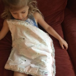 "Pastel Pink & Silver Mermaid Mini Baby Blanket ""Maya Apple Piya" - thumbnail 2