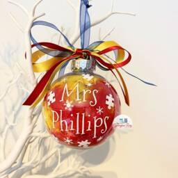 Teacher Christmas Bauble, Ornament, Personalised Gift, Thank You Gift For Teacher, Gift - thumbnail 4