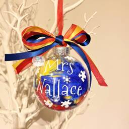 Teacher Christmas Bauble, Ornament, Personalised Gift, Thank You Gift For Teacher, Gift