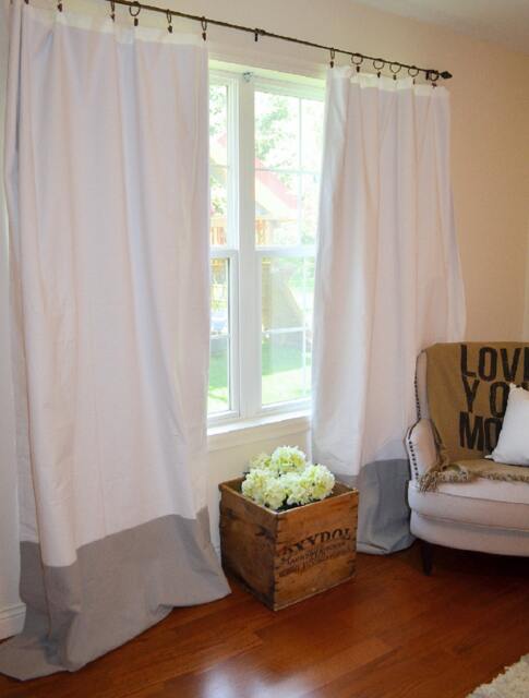 Custom Color Block Curtains Modern Nautical Home Decor - image 1