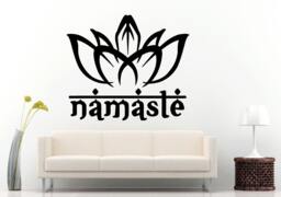 Namaste Lotus Flower Yoga Room Studio Wall Decal Vinyl Sticker Mural Decor L894 - thumbnail 1