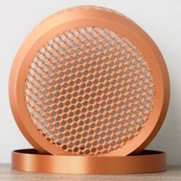 "Mabel Planter With Drainage & Saucer in Copper, Boho 3D-Printed Plant Pot, Small To Large Sizes 4"" 5"" 6"" 7"" 8" - thumbnail 3