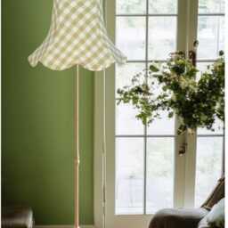 Pampas Green Gingham Check Lampshade Handmade For Table & Floor Standard Lamps Shades, Wall Light Fixtures, Ceiling Pendants - thumbnail 3