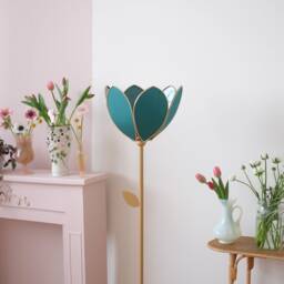Simple Flower Floor Lamp & Lampshade - Jungle Green - thumbnail 2