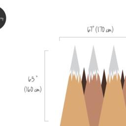 Mountains Wall Decal For Kids Room, Nursery, Removable Decor, Self Adhesive, Repositionable Sticker, Peel & Stick #49 - thumbnail 2