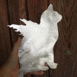 Kitty Kitty, Cat Angel Christmas Tree Topper, Holiday Decoration, Wreath Decor, Wall Art, Plant Stake Or Pet Memorial, Guardian - thumbnail 3
