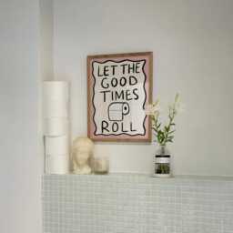 Let The Good Times Roll Unframed Print - Bathroom Poster Funny Decor Toilet Art Posters Pun - thumbnail 2
