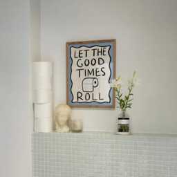 Let The Good Times Roll Unframed Print - Bathroom Poster Funny Decor Toilet Art Posters Pun - thumbnail 3
