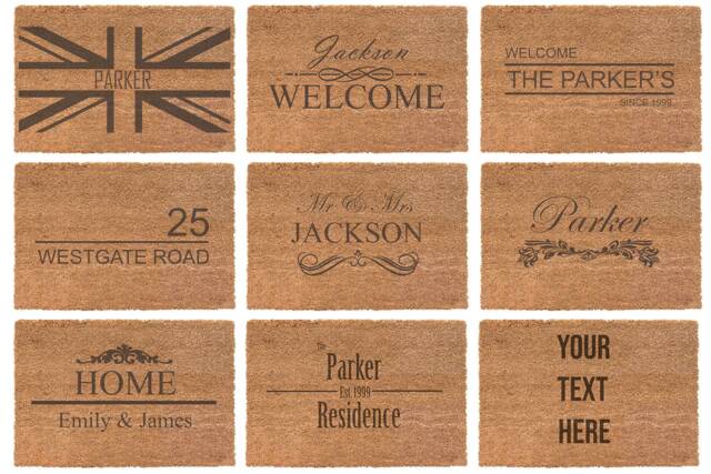 Personalised Doormat Custom Engraved Door Mat Coir Mat Welcome House Warming Gift Home - image 1