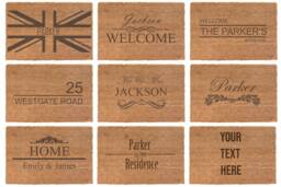 Personalised Doormat Custom Engraved Door Mat Coir Mat Welcome House Warming Gift Home - thumbnail 1