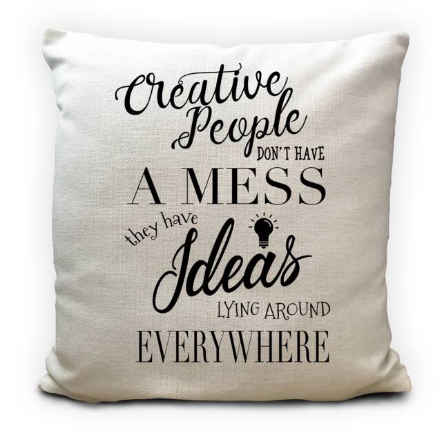 Inspirational Creative Artists Cushion Pillow Cover, Ideas Everywhere Vintage House Warming Gift, Home Decor 16 - image 1