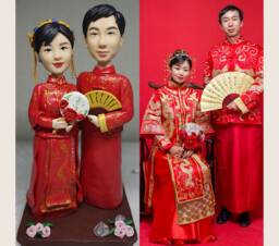 Custom Figurine, Sculpture, Wedding Cake Topper, Bride & Groom Topper - thumbnail 1