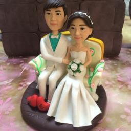 Custom Figurine, Sculpture, Wedding Cake Topper, Bride & Groom Topper - thumbnail 4