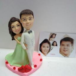 Custom Figurine, Sculpture, Wedding Cake Topper, Bride & Groom Topper - thumbnail 2