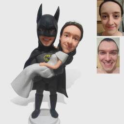 Custom Figurine, Sculpture, Wedding Cake Topper, Bride & Groom Topper - thumbnail 3