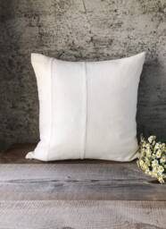 Set Of 2, 4 & 6 Stonewashed Linen Pillow Cases in Off White With Double Decorative Seam/Decorative Cushion Covers/Free Shipping
