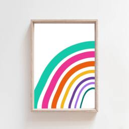 Set Of 2 Girls Nursery Prints, Rainbow Print, Playroom Wall Art, Play All Day, Decor, Sister - thumbnail 2