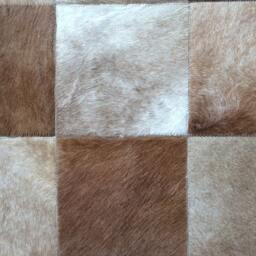Cowhide Patchwork Rug. Camel Caramel Amazing Design 6Ft X 8Ft Squares 8 - thumbnail 2