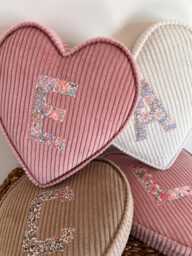 Personalised Letter Liberty London Fabric Heart Wall/Shelf Decor - thumbnail 1
