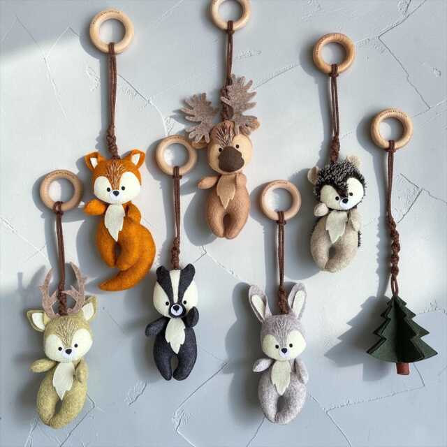 Woodland Forest Baby Toy Collection - 7 Pieces - image 1