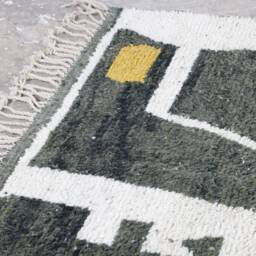 Custom Wool Moroccan Rug Geometric Berber Design - thumbnail 4