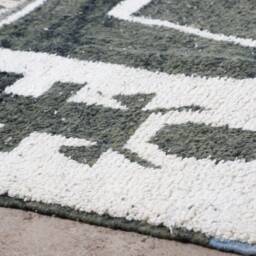 Custom Wool Moroccan Rug Geometric Berber Design - thumbnail 2
