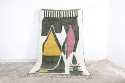 Custom Wool Moroccan Rug Geometric Berber Design