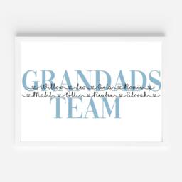 Personalised Grandad Print, Gift, Grandad's Team & Grandchildren, Christmas Keepsake - thumbnail 3