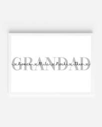 Personalised Grandad Print, Gift, Grandad's Team & Grandchildren, Christmas Keepsake - thumbnail 1