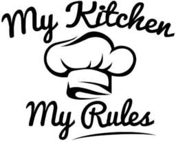 My Kitchen Rules Vinyl Graphic Wall Art Sticker Cafe Bar Restaurant Coffee Shop Hotel Mancave Pub Dinning Dinner Party Chef Chefs
