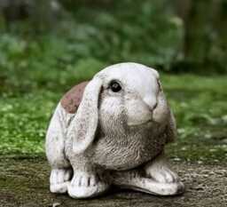 Outdoor Bunny Statue Concrete Rabbit Sculpture Cement Animal Figurine Stone Decoration Handmade Ornament Bunny Lover Gift - thumbnail 1