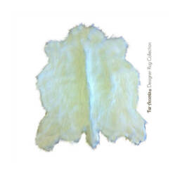 Shaggy Faux Fur Area Rug - Deer Shape, Handmade Throw - thumbnail 1