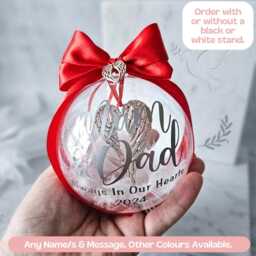 Personalised Memorial Keepsake Dad Ornament For Parents, Custom Sympathy Gift Loss Of Gift, Loved One Memory - thumbnail 3