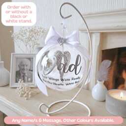 Personalised Memorial Keepsake Dad Ornament For Parents, Custom Sympathy Gift Loss Of Gift, Loved One Memory - thumbnail 1