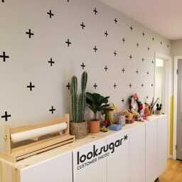 Swiss Cross Wall Decal . Modern Stickers Plus Sign Decals For Kids' Room, Office, & Retail Space Lswp-Ap0043Nf - thumbnail 2