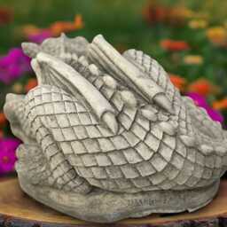 Gothic Dragon Statue Concrete Laying Sculpture Stone Mythical Decoration Handmade Ornament Dragon Lover Gift Yard Art - thumbnail 4